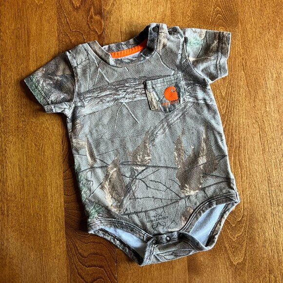 Carhartt Other - Carhartt camo pocket onesie 12m